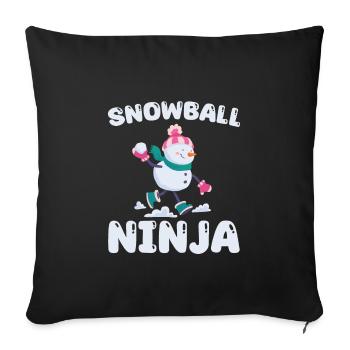 Retro Snowman Silhouette Holiday Decoration - Sofa pillowcase 17,3'' x 17,3'' (45 x 45 cm) - black - Front