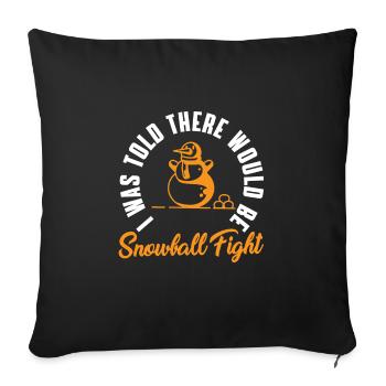 Retro Snowman Silhouette Holiday Decoration - Sofa pillowcase 17,3'' x 17,3'' (45 x 45 cm) - black - Front