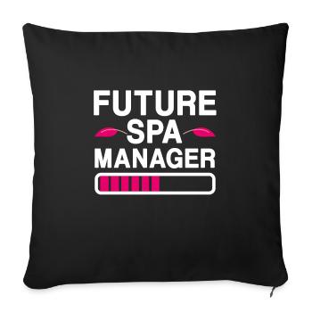Future Spa Manager Wellness center - Sofa pillowcase 17,3'' x 17,3'' (45 x 45 cm) - black - Front