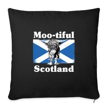 Moo-tiful - Ecosse - Housse de coussin décorative 45 x 45 cm - noir - Devant