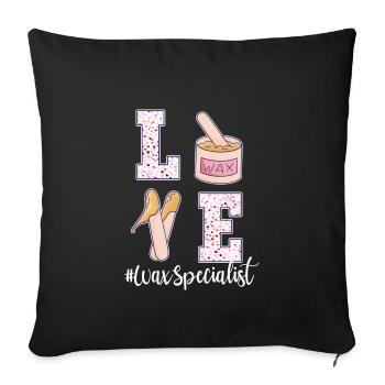 Waxing Specialist Valentine's Day - Sofa pillowcase 17,3'' x 17,3'' (45 x 45 cm) - black - Front