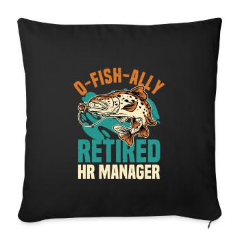 Gestionnaire des ressources humaines à la retraite - Housse de coussin décorative 45 x 45 cm - noir - Devant