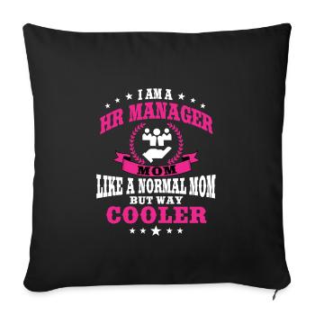Lustige HR Managerin Mama Frauen - Sofakissenbezug 45 x 45 cm - Schwarz - Vorne