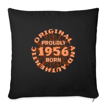 1956 - Sofa pillowcase 17,3'' x 17,3'' (45 x 45 cm) - black - Front