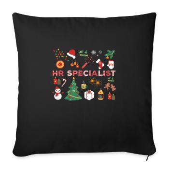 HR Specialist Christmas Costume - Sofa pillowcase 17,3'' x 17,3'' (45 x 45 cm) - black - Front