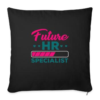 Conception drôle de spécialiste des ressources humaines du futur - Housse de coussin décorative 45 x 45 cm - noir - Devant