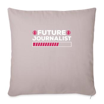 Future Journalist Shirt Media Journalism - Housse de coussin décorative 45 x 45 cm - taupe clair - Devant