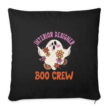 Costume d’Halloween de designer d’intérieur effrayant - Housse de coussin décorative 45 x 45 cm - noir - Devant