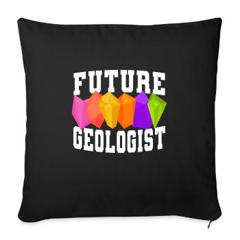 Futur géologue - Housse de coussin décorative 45 x 45 cm - noir - Devant