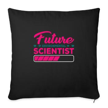 Aspirant scientifique de l’environnement - Housse de coussin décorative 45 x 45 cm - noir - Devant