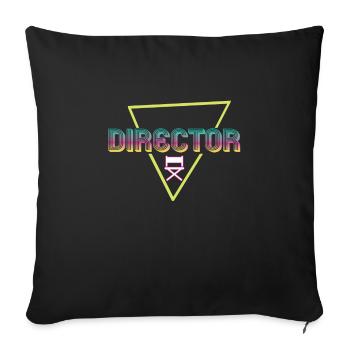 Réalisateur de films rétro des années 80 - Housse de coussin décorative 45 x 45 cm - noir - Devant