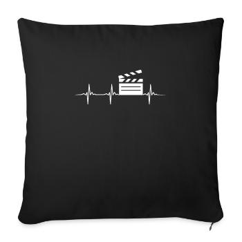Director Film Clap Heartbeat - Sofa pillowcase 17,3'' x 17,3'' (45 x 45 cm) - black - Front