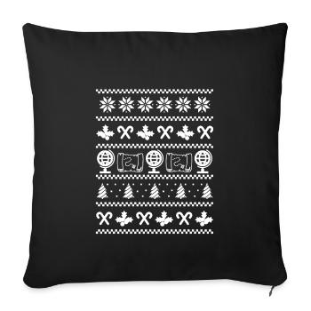 Geography Ugly Christmas Clothes - Sofa pillowcase 17,3'' x 17,3'' (45 x 45 cm) - black - Front