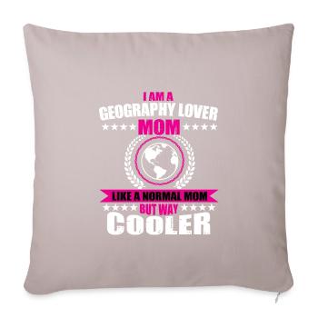 Drôle De Géographie Amant Maman - Housse de coussin décorative 45 x 45 cm - taupe clair - Devant