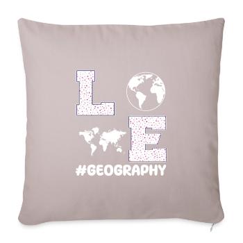 Love Geography - Sofa pillowcase 17,3'' x 17,3'' (45 x 45 cm) - light taupe - Front