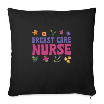 Breast Care Nurse - Sofa pillowcase 17,3'' x 17,3'' (45 x 45 cm) - black - Front