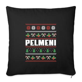 I love pelmeni - Sofa pillowcase 17,3'' x 17,3'' (45 x 45 cm) - black - Front