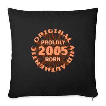 100 2005 - Housse de coussin décorative 45 x 45 cm - noir - Devant