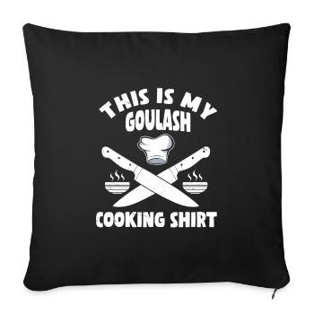 Goulash chef's shirt - Sofa pillowcase 17,3'' x 17,3'' (45 x 45 cm) - black - Front