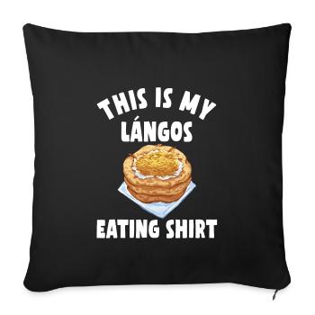 Lango's Food Shirt - Sofa pillowcase 17,3'' x 17,3'' (45 x 45 cm) - black - Front