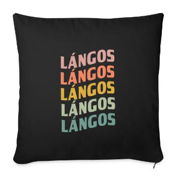 Langos - Sofa pillowcase 17,3'' x 17,3'' (45 x 45 cm) - black - Front