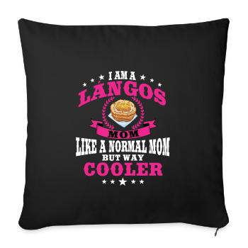 Lango's Mom - Sofa pillowcase 17,3'' x 17,3'' (45 x 45 cm) - black - Front