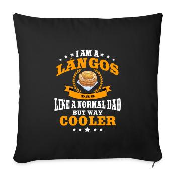 Lango's Dad - Sofa pillowcase 17,3'' x 17,3'' (45 x 45 cm) - black - Front