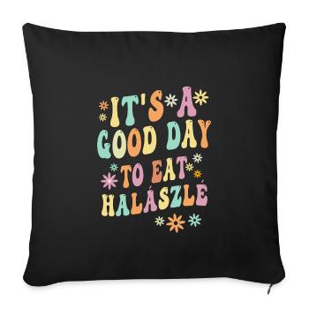 Drôle de dicton Halaszle - Housse de coussin décorative 45 x 45 cm - noir - Devant