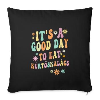 Le dicton de Kürtskalác - Housse de coussin décorative 45 x 45 cm - noir - Devant