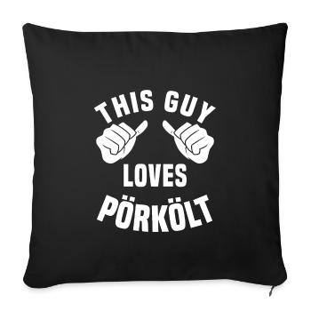authentiscPörkölt Lovers - Sofa pillowcase 17,3'' x 17,3'' (45 x 45 cm) - black - Front