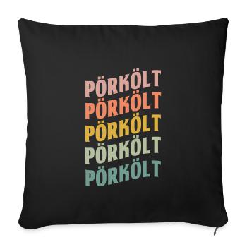 Pörkölt lettering - Sofa pillowcase 17,3'' x 17,3'' (45 x 45 cm) - black - Front
