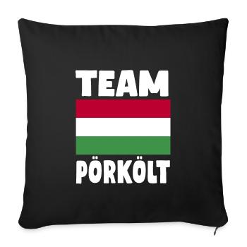 hungarianTeam Pörkölt - Sofa pillowcase 17,3'' x 17,3'' (45 x 45 cm) - black - Front