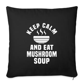 Mushroom soup - Sofa pillowcase 17,3'' x 17,3'' (45 x 45 cm) - black - Front
