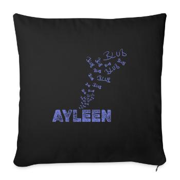 Geschenk für Ayleen - Sofakissenbezug 45 x 45 cm - Schwarz - Vorne