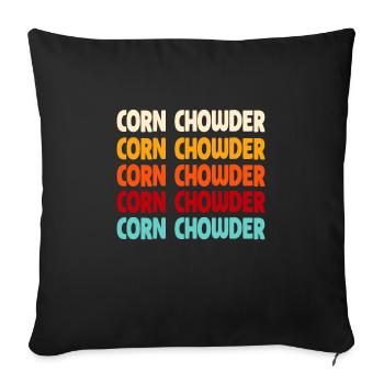 Corn soup - Sofa pillowcase 17,3'' x 17,3'' (45 x 45 cm) - black - Front