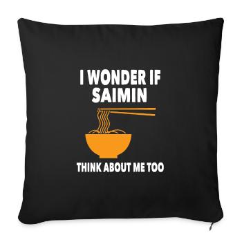 Saimin Noodle Soup - Sofa pillowcase 17,3'' x 17,3'' (45 x 45 cm) - black - Front