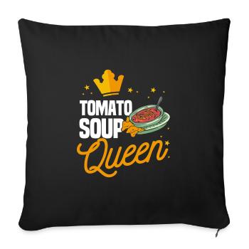 Tomato Soup Queen - Sofa pillowcase 17,3'' x 17,3'' (45 x 45 cm) - black - Front