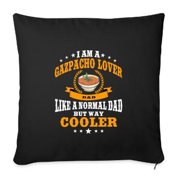 Gazpacho Dad - Sofa pillowcase 17,3'' x 17,3'' (45 x 45 cm) - black - Front