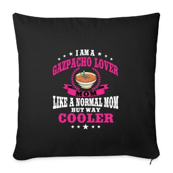 Gazpacho Mom - Sofa pillowcase 17,3'' x 17,3'' (45 x 45 cm) - black - Front