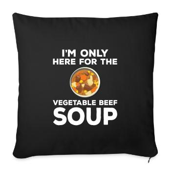 Recipe for Vegetable Vegetable Beef Soup Costume - Sofa pillowcase 17,3'' x 17,3'' (45 x 45 cm) - black - Front