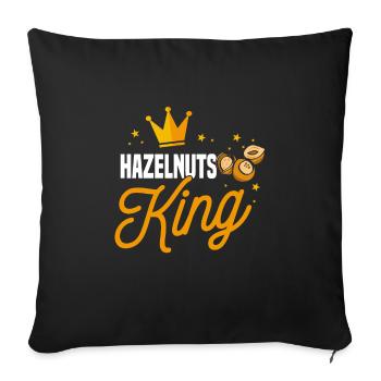 Hazelnut King - Sofa pillowcase 17,3'' x 17,3'' (45 x 45 cm) - black - Front