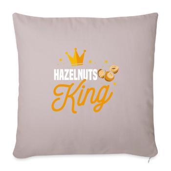 Roi des noisettes - Housse de coussin décorative 45 x 45 cm - taupe clair - Devant