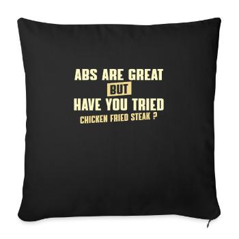 Fried Chicken Steak Outfit - Sofa pillowcase 17,3'' x 17,3'' (45 x 45 cm) - black - Front