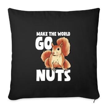 Squirrel - Sofa pillowcase 17,3'' x 17,3'' (45 x 45 cm) - black - Front