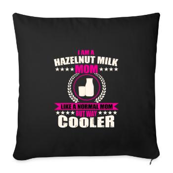 Hazelnut Milk Mom - Sofa pillowcase 17,3'' x 17,3'' (45 x 45 cm) - black - Front