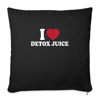 I Love Detox Juice - Sofa pillowcase 17,3'' x 17,3'' (45 x 45 cm) - black - Front