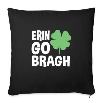 Erin Go Bragh – Fête de la Saint-Patrick - Housse de coussin décorative 45 x 45 cm - noir - Devant