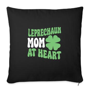 Leprechaun Mom - Sofa pillowcase 17,3'' x 17,3'' (45 x 45 cm) - black - Front