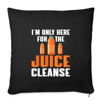 Funny Juice Cleanse Detox Shirt - Sofa pillowcase 17,3'' x 17,3'' (45 x 45 cm) - black - Front