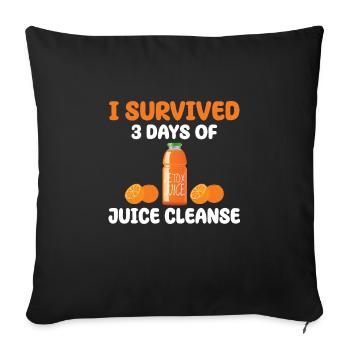Juice Cleanse 3 Day Detox Program - Sofa pillowcase 17,3'' x 17,3'' (45 x 45 cm) - black - Front